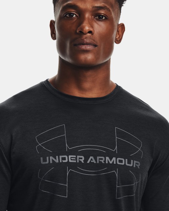 Men's UA Training Vent Graphic Long Sleeve, Black, pdpMainDesktop image number 3
